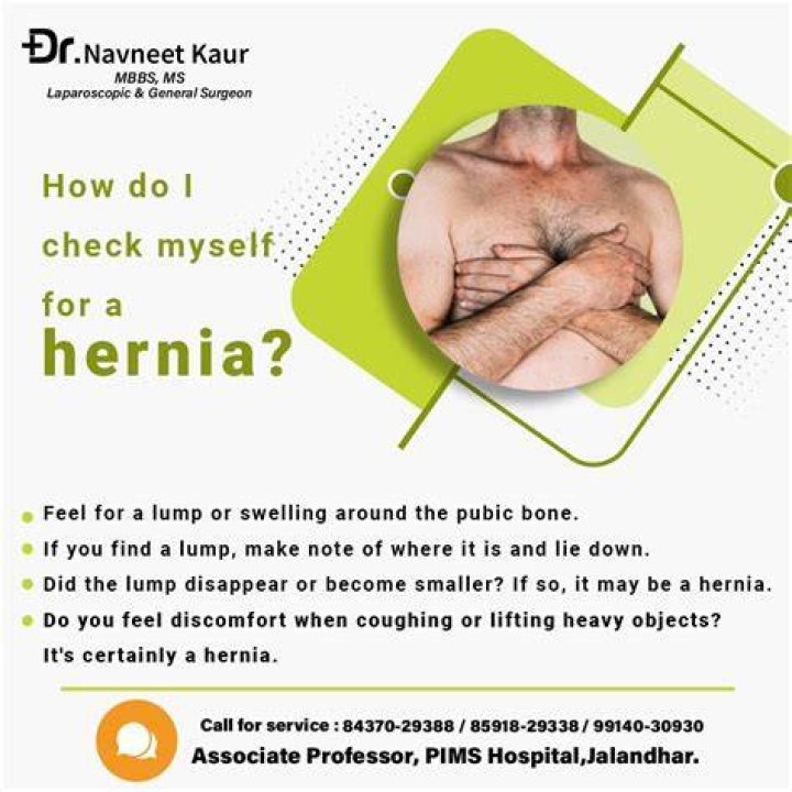 How do I check myself for a hernia?